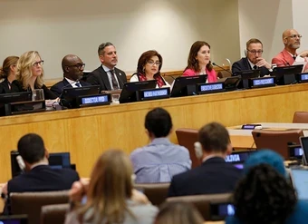 UN Women Executive Director Sima Bahous delivers remarks during the closing of the second regular session 2026 of the UN Women Executive Board, UN Headquarters, 10 September 2026. Photo: UN Women/Ryan Brown.