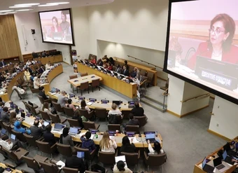 UN Under-Secretary-General and UN Women Executive Director Sima Bahous delivers remarks during the opening of the second regular session 2026 of the UN Women Executive Board, UN Headquarters, 9 September 2026. Photo: UN Women/Ryan Brown.