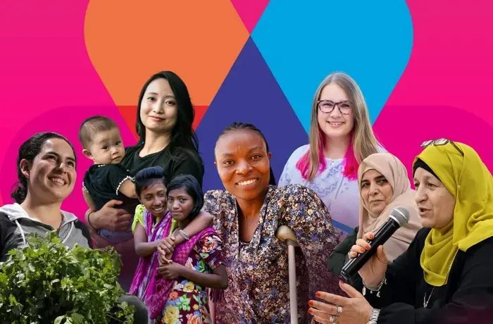 Collage of women from around the world to mark 15 years of UN Women.
