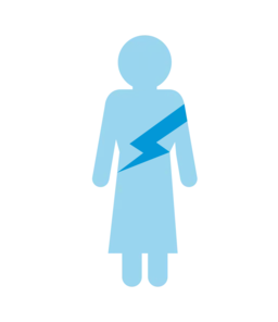 icon depicting violence against women