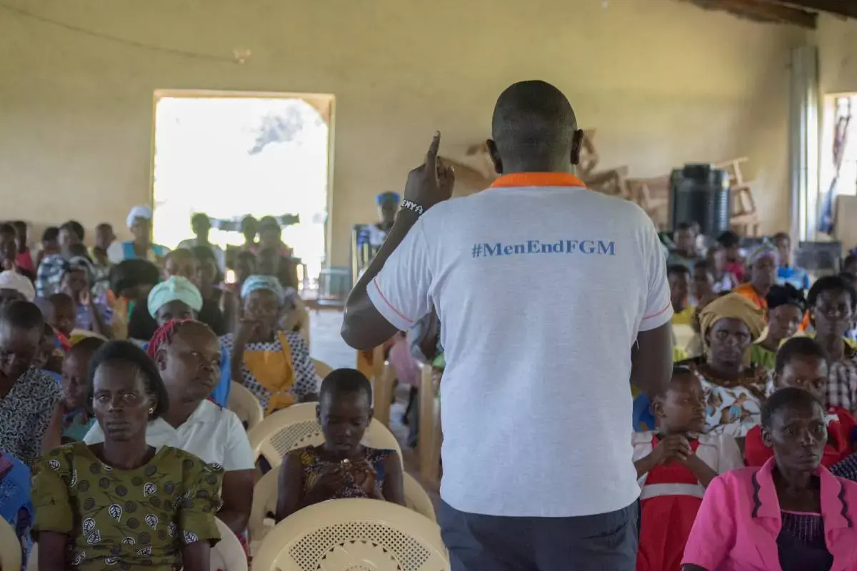 Women and girls attend FGM awareness training in Kenya. Photo courtesy of Tony Mwebia/Men End FGM.