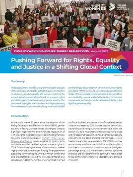 Pushing forward for rights, equality and justice in a shifting global context
