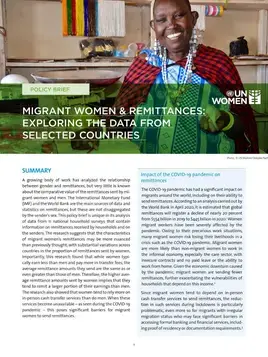 Migrant women and remittances: Exploring the data from selected countries