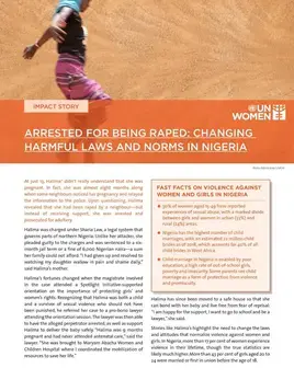 Impact story - Arrested for being raped: Changing harmful laws and norms in Nigeria