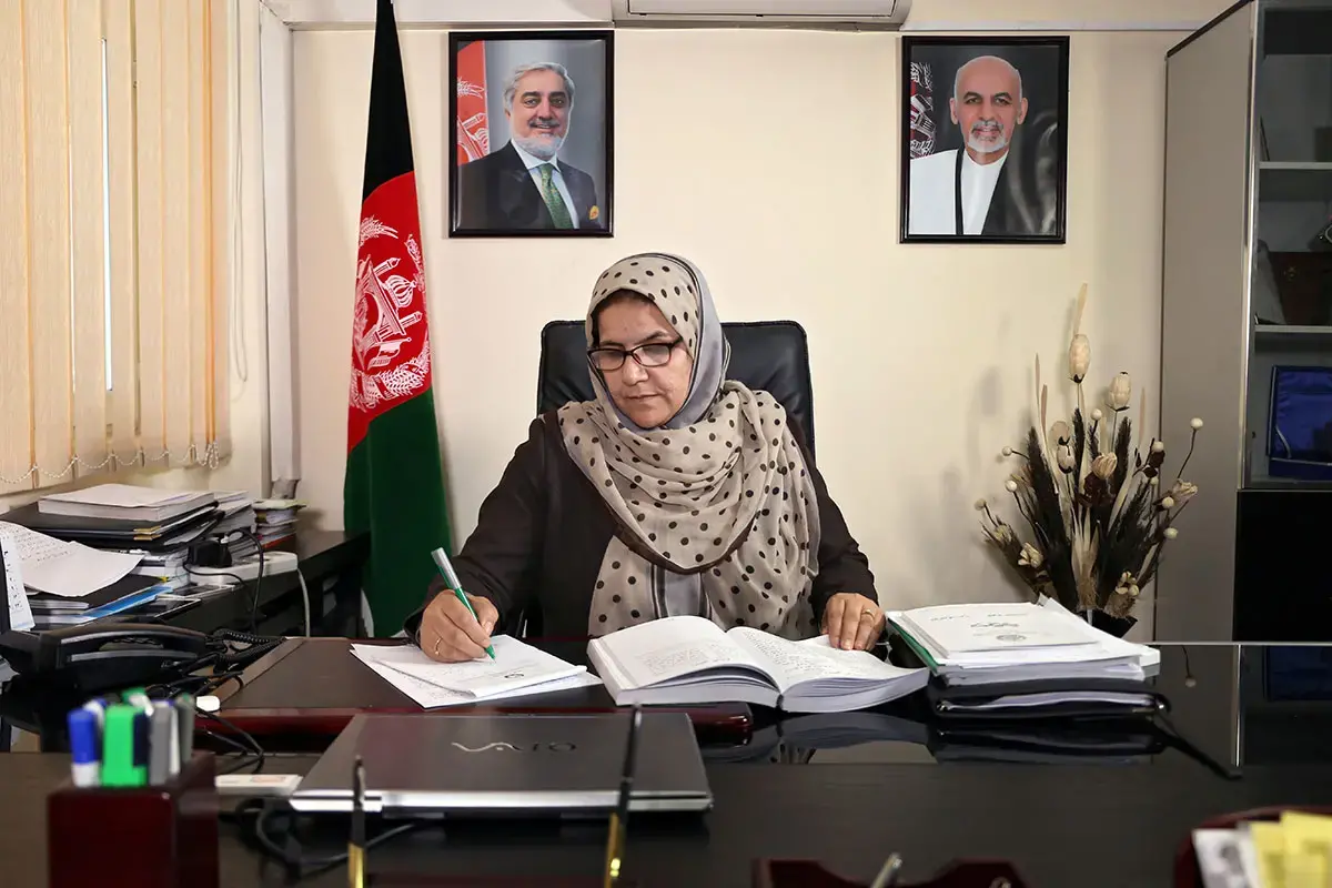 In 2018, Justice Anisa Rasooli became the first woman to sit on the Supreme Court of Afghanistan. Photo: UN Women/Ishaq Ali Anis